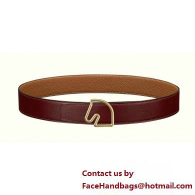 Hermes Tete de Cheval belt buckle & Reversible leather strap 38 mm 02 2023